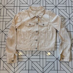 Free People Cream Jean Jacket